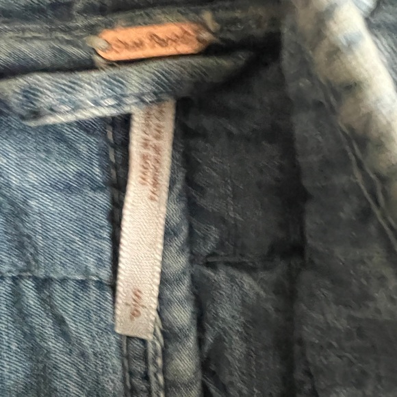 Free People Chloe Dolman Chambray Denim Quilted Jacket size S - Picture 8 of 11